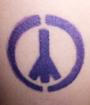 Peace Sign Airbrush Tattoo