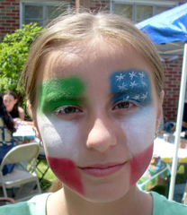 Mexican Flag Face Painting