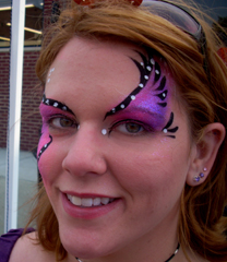 Purple Butterfly Eyes Face Painting