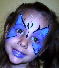 Ice Butterfly Face Painting