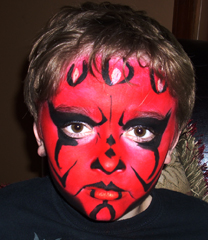 Darth Maul Face Painting