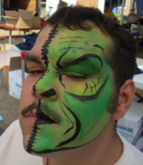 Green Monster Face Painting