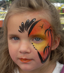 Tropical Paradise Face Painting