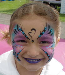 Purple & Blue Butterfly Face Painting