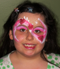 Valentine Princess Face Painting