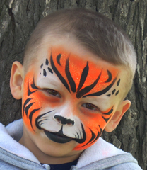 Orance Tiger Face Painting
