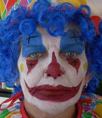 Scary Clown Face Painting