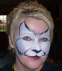 Grey Kitty Face Painting