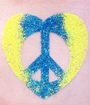 Peace Sign Heart Glitter Tattoo
