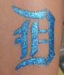 Detroit Tigers Glitter Tattoo