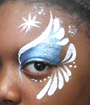 Blue Princess Eye Face Painting