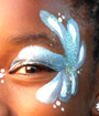 Blue Teardrop Eye Face Painting