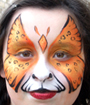 Cheetah Butterfly Face Painting