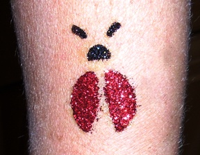 Ladybug Glitter Tattoo