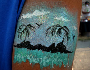 Island Paradise Glitter Tattoo
