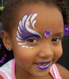 Purple Princess Eye Face Painting
