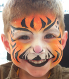 Orange Tiger Face Painting