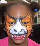 Angry Cheetah Face Painting