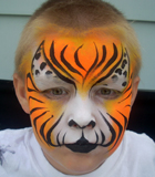 Orange Tiger Face Painting