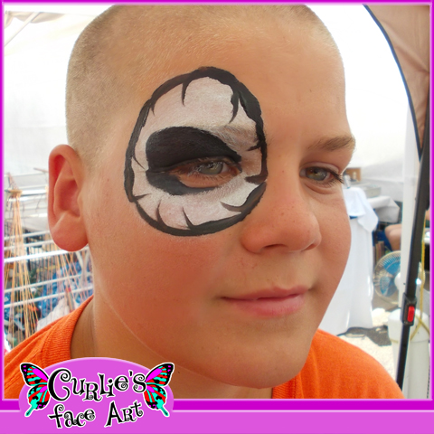Skull Eye Face Art