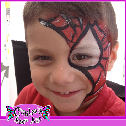 Spiderman Face Painting