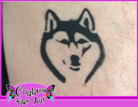 Husky Airbrush Tattoo